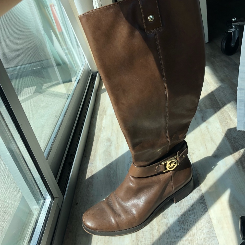Michael Kors brown knee high boots